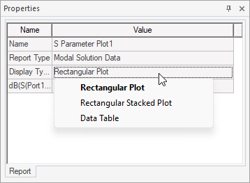 Properties dialog
