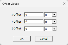 Offset Values dialog.