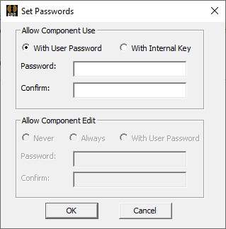 Set Passwords > Allow Layout Component Edit Option Deactivated