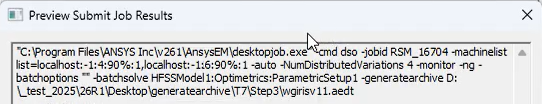 Sample command for an LS DSO computation