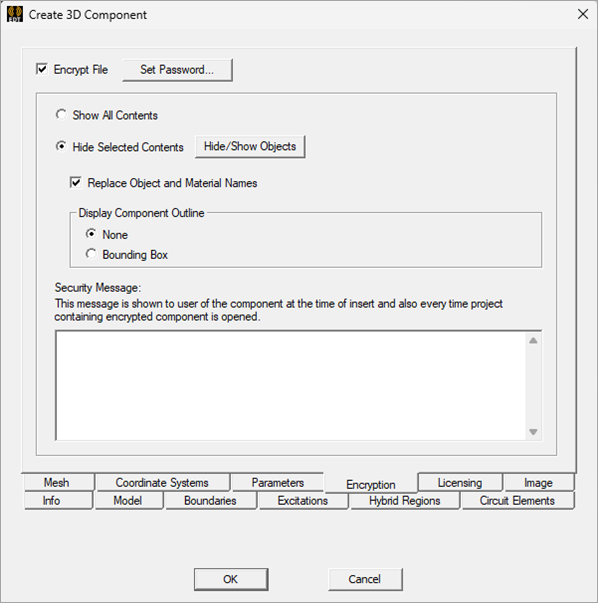 Create 3D Component Window
