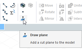 Draw plane icon selected in Draw ribbon.