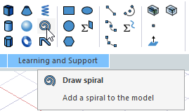 Draw spiral icon selected in Draw ribbon.