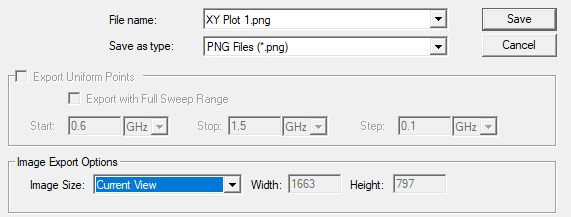 Image Export Options group box.