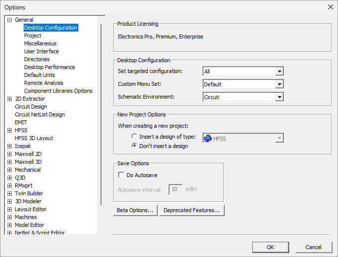 Desktop Configuration Options Desktop Configuration Options