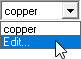Material drop-down menu.