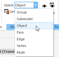 Select drop-down menu expanded.