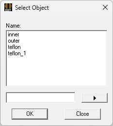Select Object dialog.