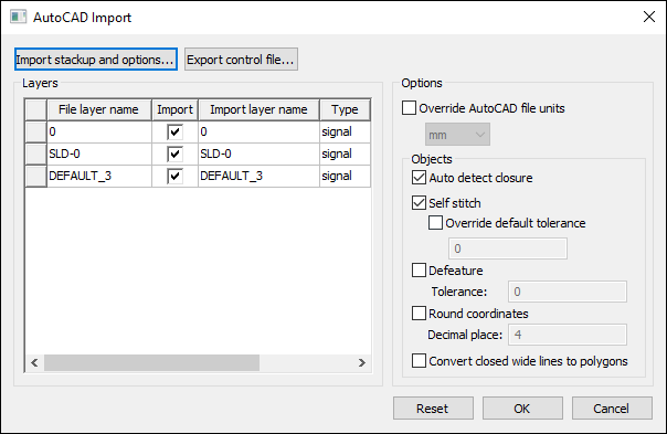 AutoCAD Import