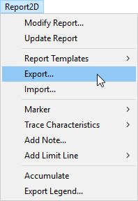 Report2D > Export