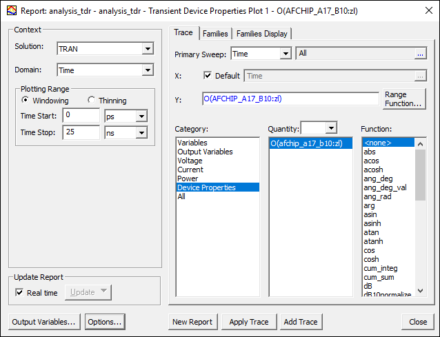 Report Window