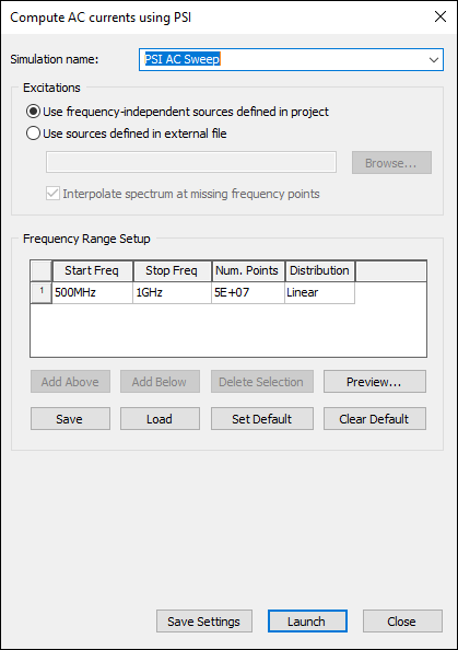 Compute AC Currents Using PSI