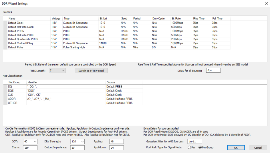 DDR Wizard Settings
