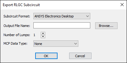 Export RLGC Subcircuit