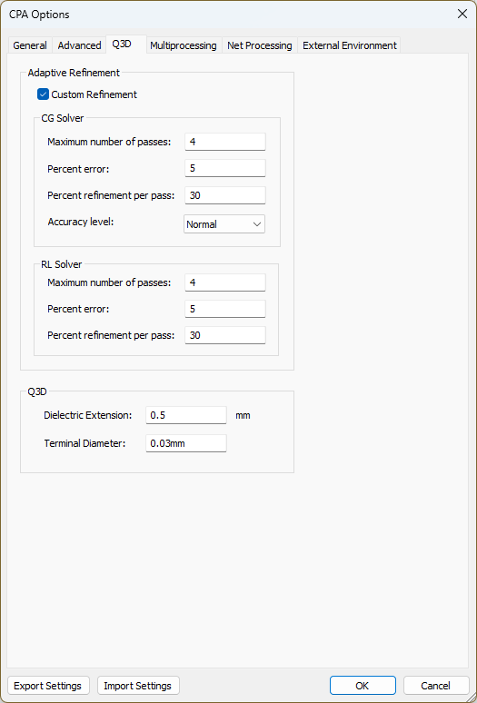CPA Options - Q3D