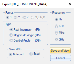 Export Options