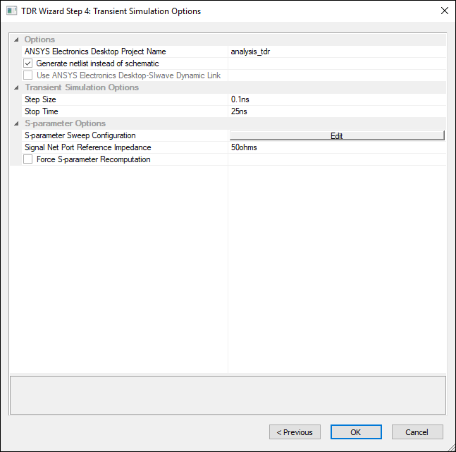 TDR Wizard, Step 4