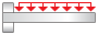 Cantilever, uniformly distributed load