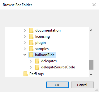 Select the folder that contains the .mdzip file to use with the Behavior Execution Engine Plug-In.