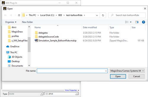 Select the .mdzip folder.