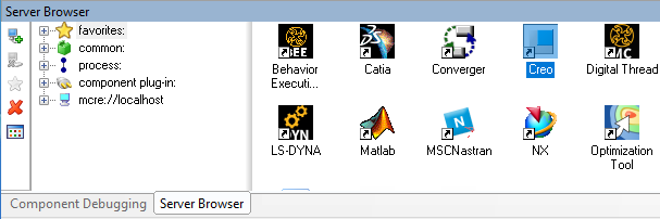 Drag the Creo Plug-In from the Server Browser into the Analysis View.