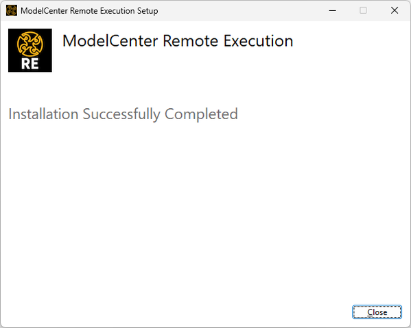 When the installation is complete, click the Close button.