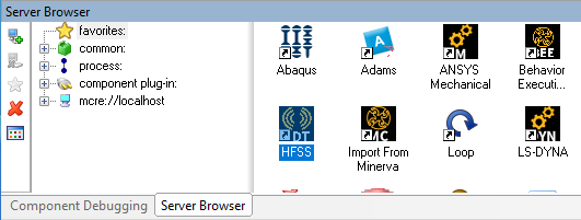 Drag the HFSS Plug-In from the Server Browser to the Analysis View.