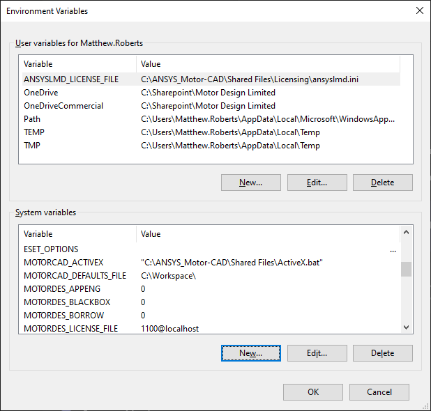 Environment Variables