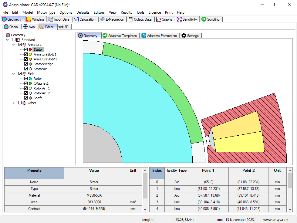 Edit Geometry Panel Editor (Geometry)