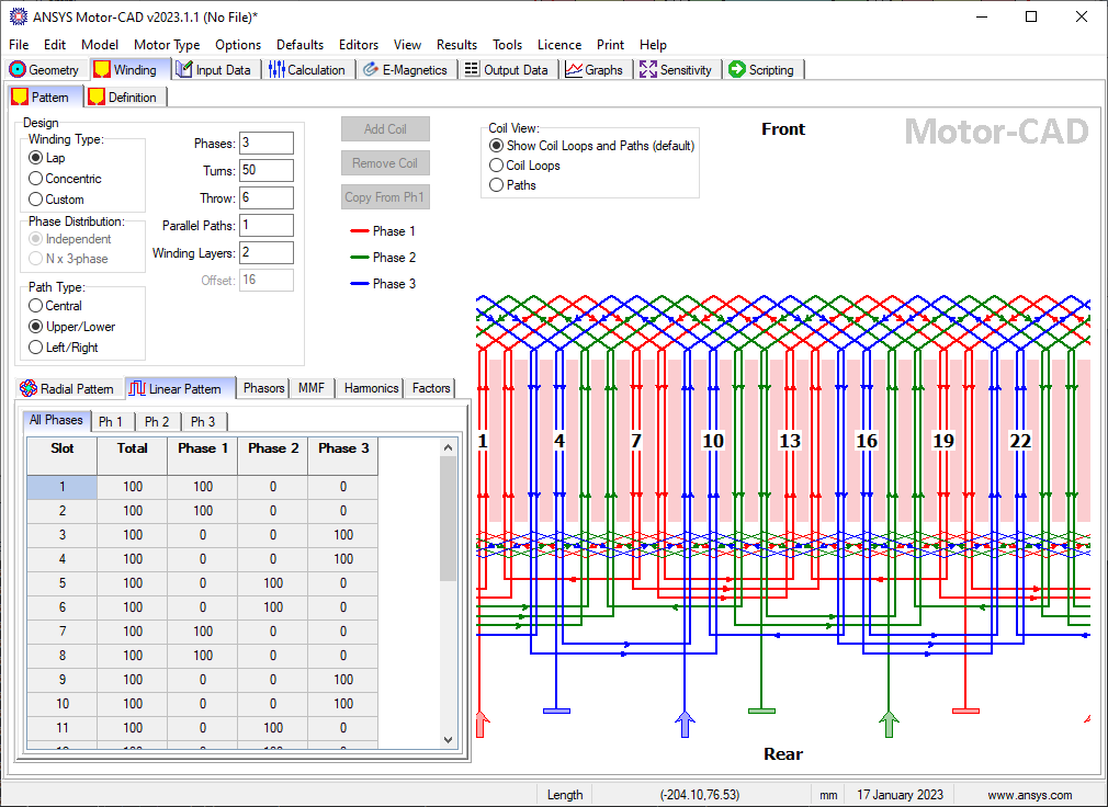 Win Pattern Slow Machine Winding Pattern