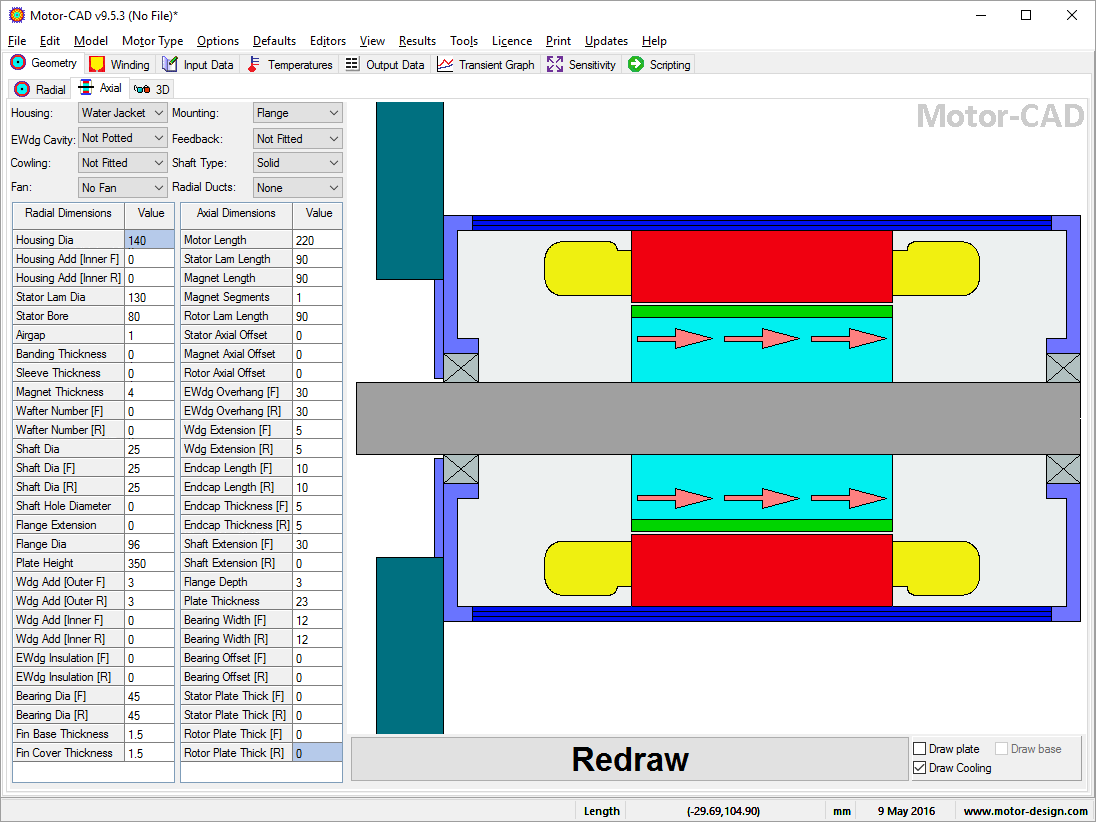 Water Jacket Module Rotor Water Jacket Model