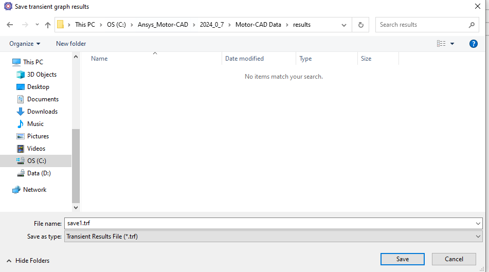 Engine Saved File Transient Saved Temperature Data Options