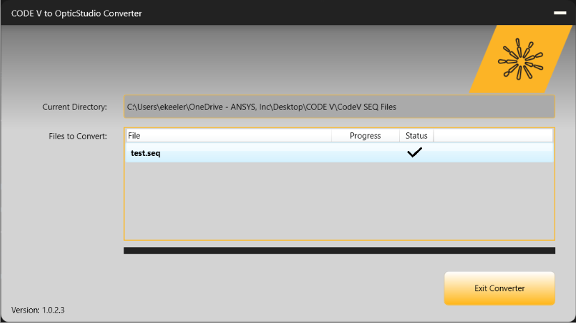 Convert CODE V to OpticStudio