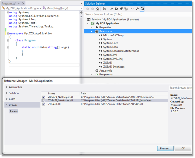 Manually Creating a Project (Using Visual Studio)