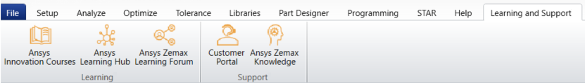 The Learning and Support Tab