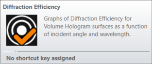 Ui Diffraction Diffraction Efficiency (non-sequential ui mode)