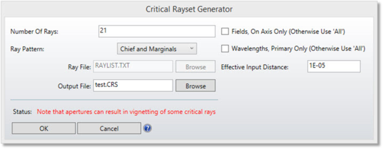 特定光线生成器(Critical Rayset Generator)