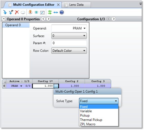 求解类型（多重结构编辑器）(Solve Types (multiple configuration editor))
