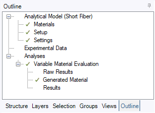 Material Designer Outline for an Analytical Homogenization