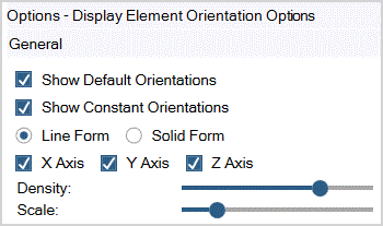 Display Element Orientation Options