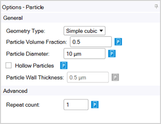 Particle Geometry Options