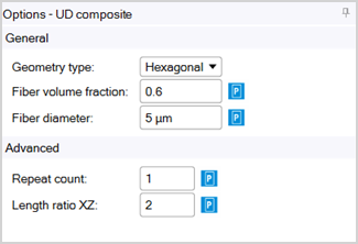 UD Composite Geometry Options