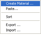 Materials Class Context Menu in Stand Alone Mode