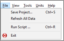 File Menu for Workbench Integration