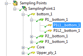 Select an Analysis Ply in the Modeling Groups or Sampling Points