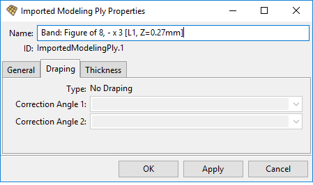 Draping Properties Options