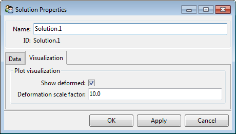 Activate Deformed Geometry in the Solution Properties Visualizations