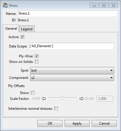 Activate the Ply-Wise Results in the Plot Properties