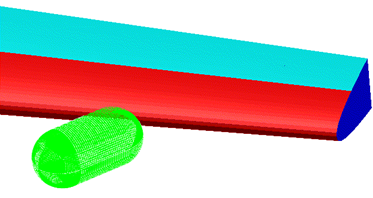 Initial Configuration of Composite Tail Section: Impact Zone