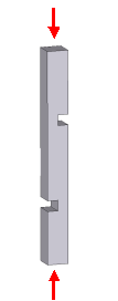 Configuration of short beam shear test sample